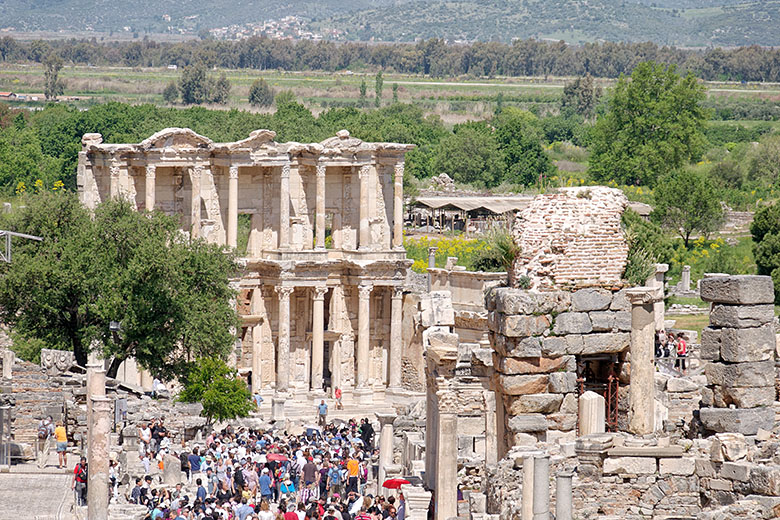Getting closer to the Library of Celsus