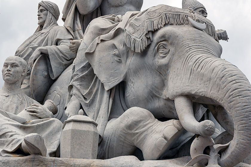 Detail of "Asia," part of the Albert Memorial