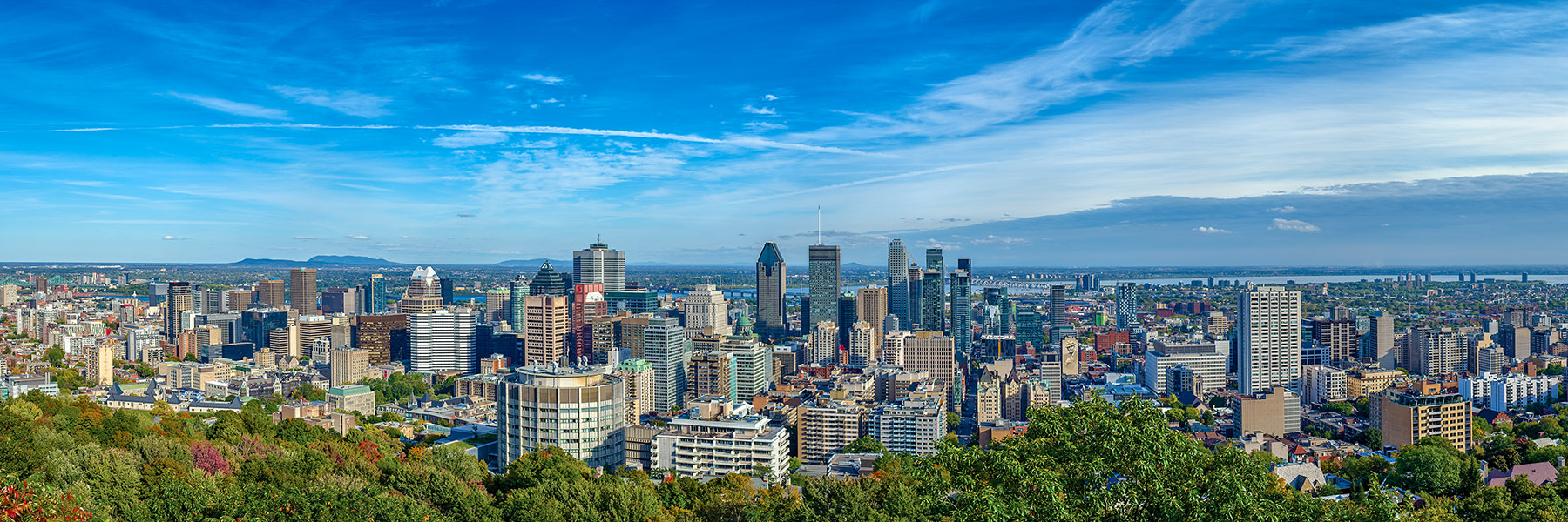 View over Montreal from the 'Mont Royal'