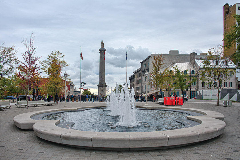 The fountain on Vauquelin Square