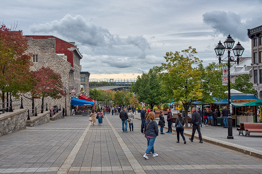 Strolling on the 'Place Jacques Cartier'