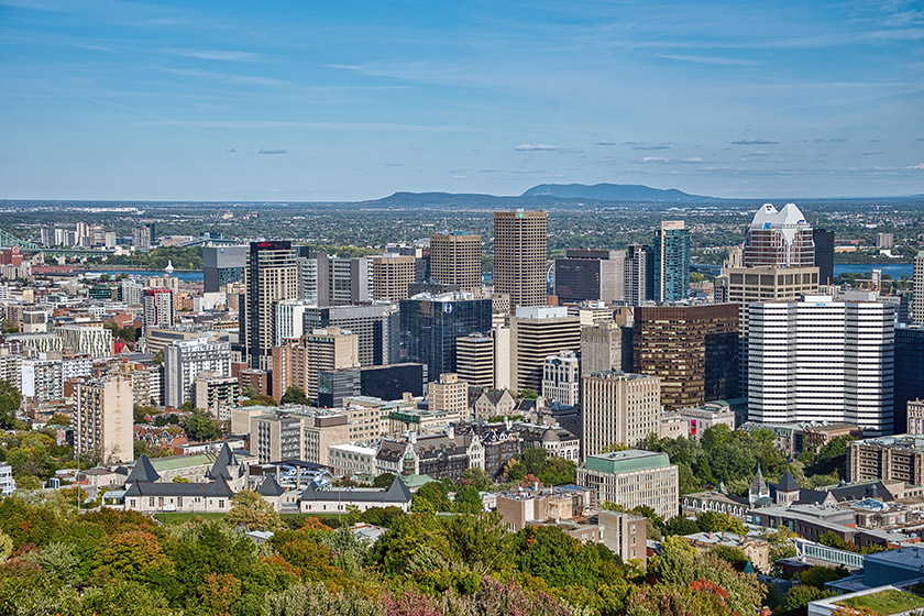 ...one has a magnificent view over Montreal.