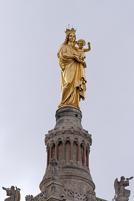 The statue of Virgin and Child