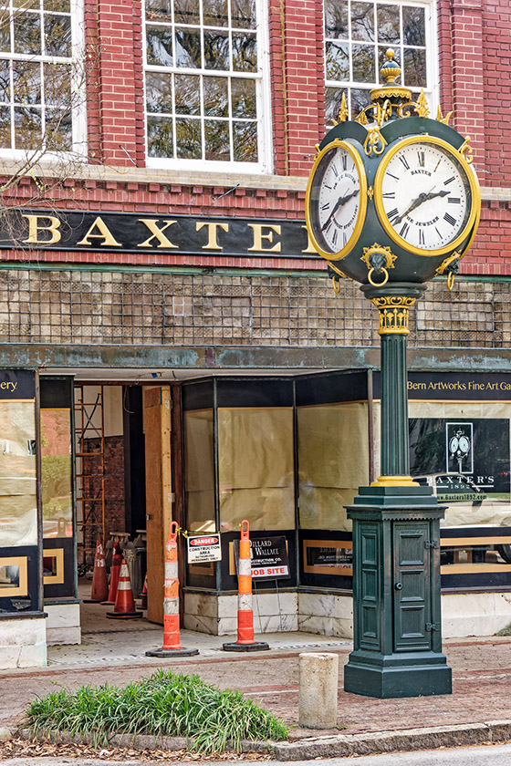 Baxter's stately public clock