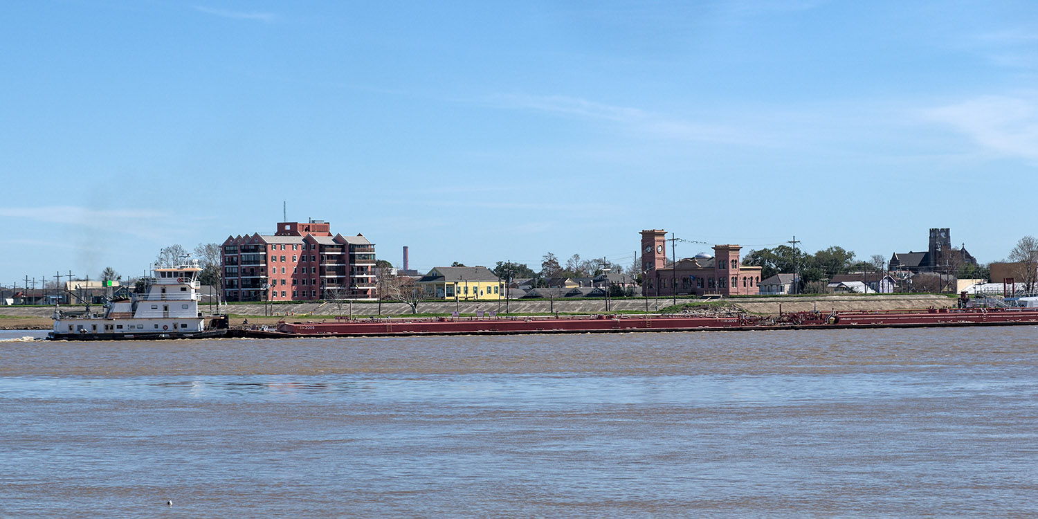 Barge on the Mississippi River