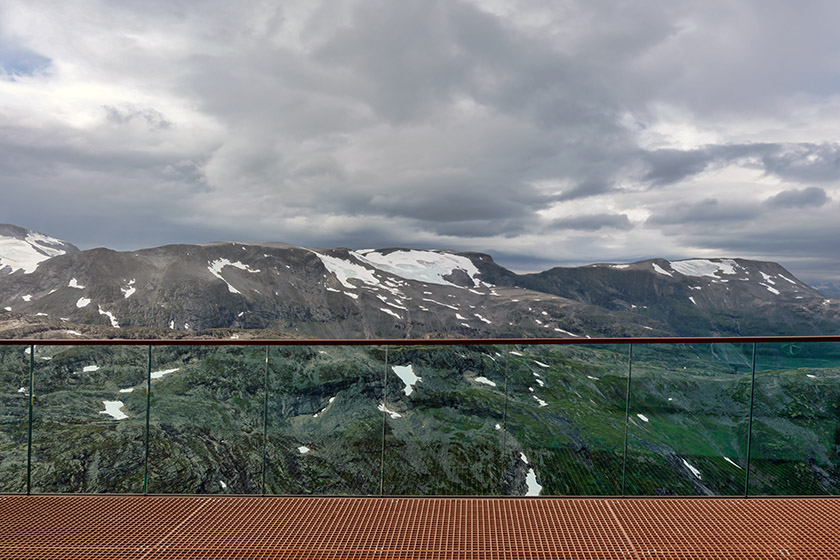 On the Geiranger Skywalk, elevation 1,500 meters (4,921 feet)