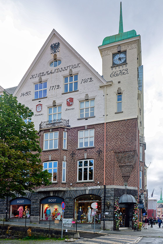 A building in the historic part of town