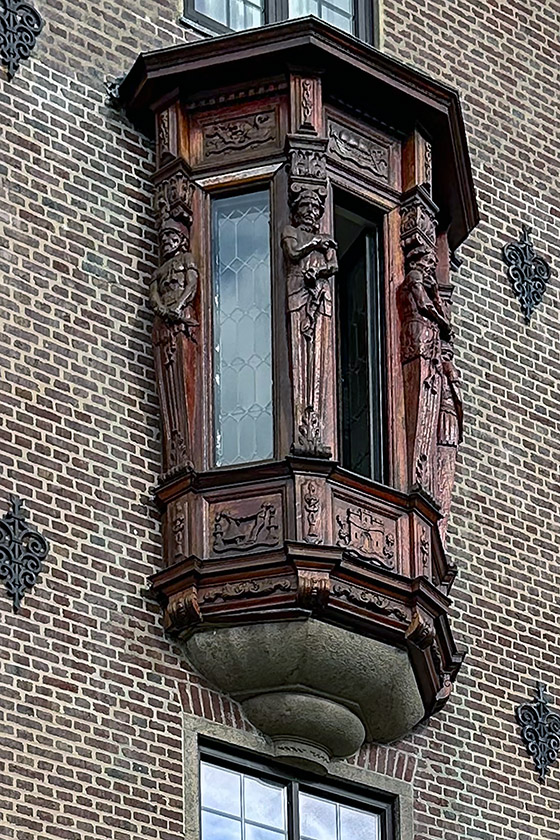 A façade detail in the old part of town