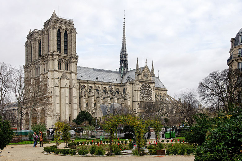 Notre Dame seen from across the Seine