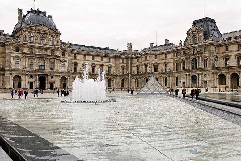 The courtyard of the Louvre