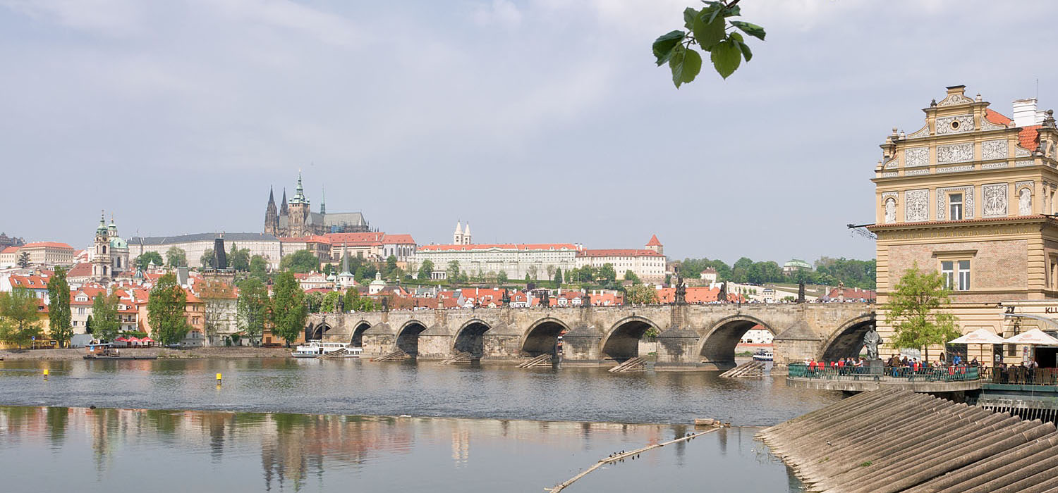 The river Vltava and the Charles Bridge