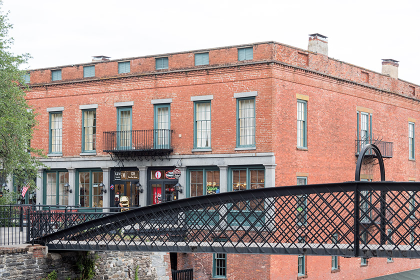 Footbridge by the River Street Inn