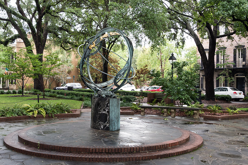 Troup Square with its Armillary Sphere