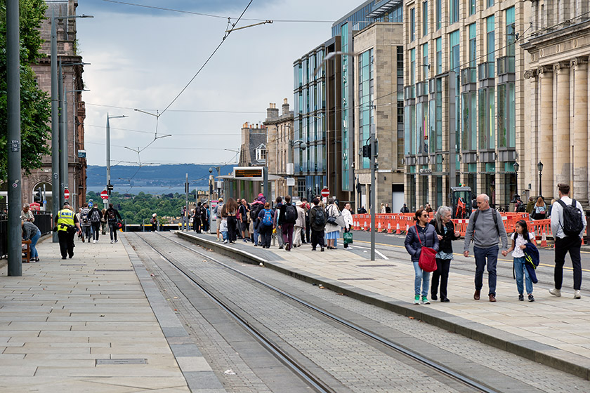 The St Andrew Square tram station