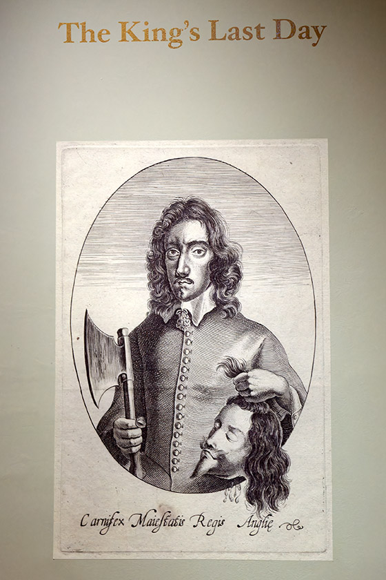 Less humorous: the execution of Charles I