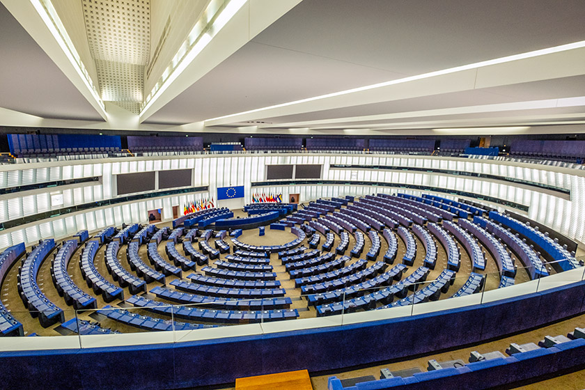 The hemicycle seen from the visitor's gallery