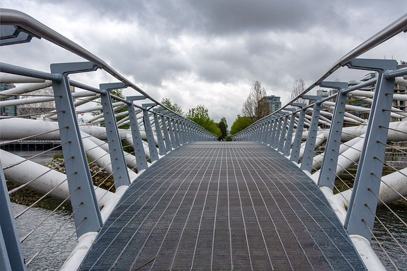 Foot bridge on the walk around False Creek