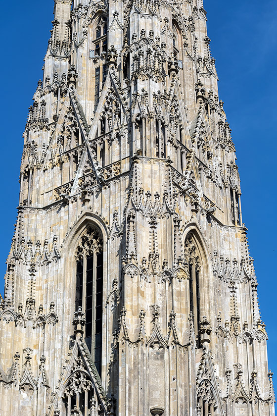 A partial view of the spire