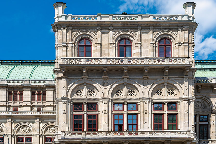 Part of the fa&ccedil;ade of the Vienna State Opera