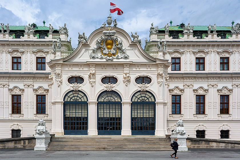 The front of the Upper Belvedere Palace