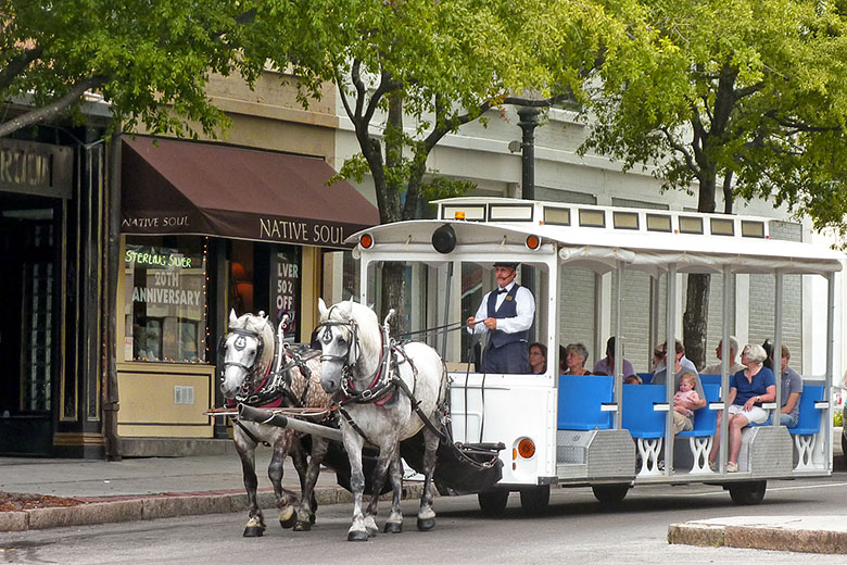 Horse-drawn streetcar